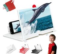 Ultra-Clear Magnifier Folding Screen, Mobile Phone Screen Magnifier Newest Version, Portable Phone Stand, Movie Video Game Enlarger, No Eye Strain, Compatible with All Smartphones (C,12inch)