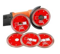 Ultra-fine Corrugated Tile Cutting Discs Master, Diamond Circular Saw Blades for Porcelain Tile Granite Marbles Cutting, Angle Grinder Diamond Dry Wet Cutting Disc Wheel (2 Pcs)