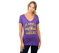 Ultra Game Box out Varsity Stripe Tee Shirt, Maglietta da Donna a Maniche Corte NBA Relaxed Fit, Colore della Squadra, M