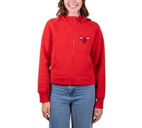 Ultra Game Felpa con cappuccio da donna ufficiale NBA standard super morbida crop top full zip