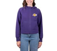 Ultra Game Felpa con cappuccio da donna ufficiale NBA standard super morbida crop top full zip