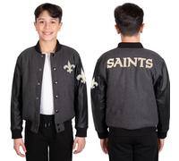 Ultra Game - Giacca da ragazzo Classic University Varsity, Bambino, Giacca da ragazzo Classic University Varsity, JOY7628F, Carbone Heather, 14-16