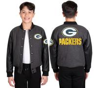 Ultra Game - Giacca da ragazzo Classic University Varsity, Bambino, Giacca da ragazzo Classic University Varsity, JOY7628F, Carbone Heather, 10-12