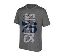 Ultra Game - Maglietta a Maniche Corte da Uomo con Logo Verticale, Uomo, GTM1860F, Carbone Heather, S