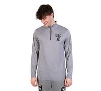 Ultra Game Maglietta standard da uomo L/S Poly Quarter Zip
