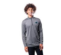 Ultra Game Maglietta ufficiale NFL a maniche lunghe da uomo super morbida con zip a un quarto