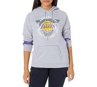 Ultra Game NBA - Felpa da Donna in Morbido Pile con Cappuccio e Strisce Varsity
