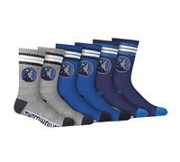 Ultra Game NBA Official Men’s Athletic Cushioned Secure Fit Team Crew Socks - 3 Pack - Unisex, Minnesota Timberwolves, Assorted, M6-12