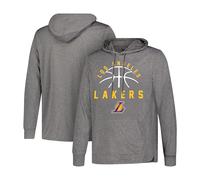 Ultra Game NBA Official Men’s Super Soft Lightweight Pullover Hoodie Sweatshirt - Unisex, Los Angeles Lakers, Heather Charcoal, XX-Large