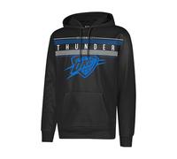 Ultra Game NBA Official Men’s Super Soft Midtown Hoodie Pullover Sweatshirt - Unisex, Oklahoma City Thunder, Black, X-Large