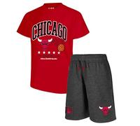 Ultra Game Set maglietta e pantaloncini ufficiali NBA Super Soft Game Time per ragazzi, Chicago Bulls, colore della squadra, 10-12