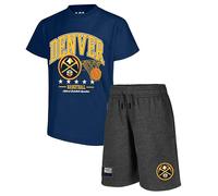 Ultra Game Set maglietta e pantaloncini ufficiali NBA Super Soft Game Time per ragazzi, Denver Nuggets, colore della squadra, 10-12