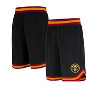 Ultra Game UNK NBA GSM3547F NBA Woven Team Logo Poly Mesh Basket Shorts Nero, Large