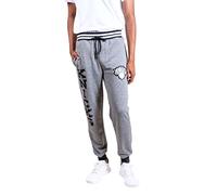 Ultra Game UNK NBA VFM3377F NBA - Pantaloni da Jogging in Pile a Costine, a Righe, Colore Nero, Taglia M