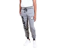Ultra Game UNK NBA VFM3377F NBA - Pantaloni da Jogging in Pile a Costine, a Righe, Taglia S, Colore: Nero