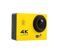 Ultra HD 4K Action Camera 30fps/170D Casco subacqueo Impermeabile Schermo da 2,0 pollici WiFi Controllo remoto Sport go Video Pro(Yelllow)