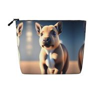 Ultra HD Creatures Pochette per il trucco monostrato effetto lino con cerniera per soddisfare le tue esigenze quotidiane o di viaggio