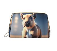 Ultra HD Creatures - Trousse portatile in pelle per cosmetici, articoli da toeletta e oggetti essenziali quotidiani, bianco, Taglia unica