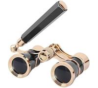 Ultra HD, mini binocolo portatile vintage con impugnatura, alla moda per donne, elegante, multiuso, per teatro, opera, corse di cavalli, bianco, per interni/esterni.