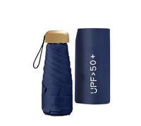 Ultra Light 50 Fold Mini Sun Umbrella Protezione UV Pocket Capsule, Blu, One Size