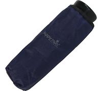 Ultra Mini ombrello tascabile da donna, tinta unita, navy-blu, 90 cm, Mini ombrello con apertura manuale