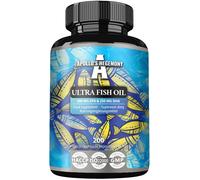 Ultra Olio di Pesce 1000mg, 200 Capsule Softgel, Omega 3 ad alto dosaggio con 50