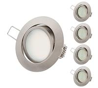 Ultra Piatto LED Faretto ad Incasso Tolles Design Bianco Caldo 3.5W 230V Orientabile Faretti ad Incasso Illuminazione ad Incasso (Ed. Acciaio Rotondo)