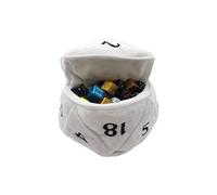 Ultra Pro 15756 Ultra Pro-D20 Plush Dice Bag-White, Multicoloured