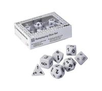 Ultra Pro 7-set Role Playing Game Polyhedral White Dice with Black Numbering 85091