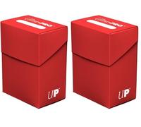 Ultra Pro Asmodee- 85298 - Scatola Polydeck 75 Decks Protectors, Colore: Rosso (Confezione da 2)