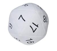 Ultra Pro E-84949 Jumbo D20 - Dadi in peluche, colore: Bianco con numerazione nera