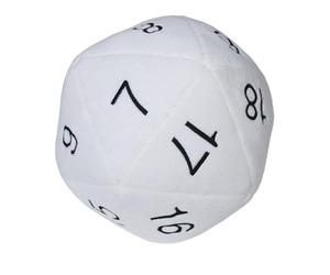 Ultra Pro E-84949 Jumbo D20 - Dadi in peluche, colore: Bianco con numerazione nera