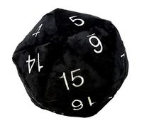 Ultra Pro E-85335 Jumbo D20 - Dadi in peluche, colore: Nero