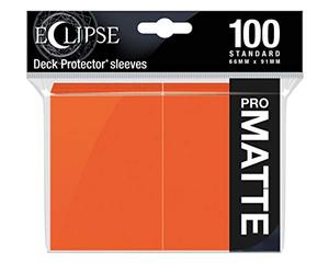 Ultra Pro - Eclipse Standard Matte Maniche 100 Pack - Zucca Arancione