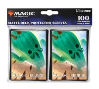 Ultra PRO - Final Fantasy x Universes Beyond Cactuar 100ct Deck Protector | 100 custodie di dimensioni standard con finitura opaca, opere d'arte esclusive e protezione in polipropilene resistente per