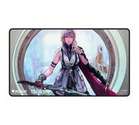 Ultra PRO - Final Fantasy x Universes Beyond Lightning, Army of One Black Stitched Playmat for Magic: The Gathering | Tappetino da gioco di carte, oggetti da collezione Final Fantasy, tappetino per