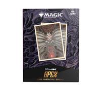 Ultra PRO - MTG Duskmourn 105 ct Apex Deck Protector Sleeve Opere d'arte di Creepy Leather Bound, 105 buste per carte di dimensioni standard per Magic: The Gathering, lucida trasparente anteriore,