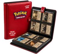 Album Carte Pokemon Premium Binder Snal Ultra Pro - 4 Tasche Rosso 16 Carte