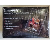 Ultra PRO Semi Rigido 1/2-inch Labbra Maniche 200ct Con Contenitore Box Nuovo (