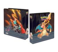 Ultra PRO - Serie Galleria: Scorching Summit 2" Album per Pokémon ft. Charizard, Salazzle, Torkoal e Alolan Marowak, coppia con pagine a 9 tasche per la massima conservazione e protezione delle carte