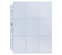 ULTRA PRO - Silver 9-Pocket Pages 11 Hole Display 100 Pages - Pagine 9 tasche