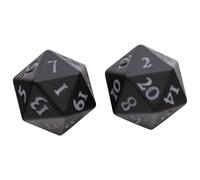 Ultra PRO - Vivid Heavy Metal Dice Set Black 2ct - Up Your Gaming 20 Sided Dice,