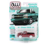 Ultra Red Chase 1/64 2005 Chevrolet Silverado SS Truck Auto World AWSP109-A-RED