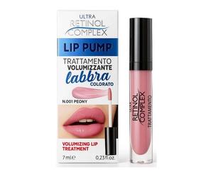 Ultra Retinol Complex lip Pump colorato - trattamento volumizzante labbra gloss colorato a lunga durata 001 Peony