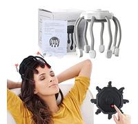 Ultra Scalp Massager - Electric Octopus Head Massager Relax Scalp and Relieve Stress, 360 Degree Head Electric Scalp Massager with 3 Modes - Cordless Automatic Scalp Massager Scratcher (White)