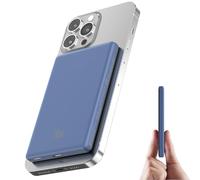 Ultra Slim Power Bank per MagSafe, Wireless PowerBank Magnetico 5000mAh, 20W Ricarica Rapida Caricatore Portatile per iPhone 16/15/14/13/12/Pro/Plus/Max Series, Batteria Portatile Nero 2025