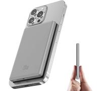 Ultra Slim Power Bank per MagSafe, Wireless PowerBank Magnetico 5000mAh, 20W Ricarica Rapida Caricatore Portatile per iPhone 16/15/14/13/12/Pro/Plus/Max Series, Batteria Portatile Nero 2025