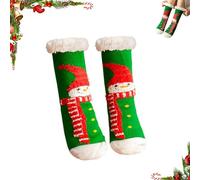 ultra-soft christmas knit wool socks,calze termiche donna,calzini invernali termici colorati, calzini invernali vintage spessi,Winter Indoor Non Slip Fluffy Thermal Cozy Christmas Socks for Women-C