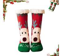 Ultra-Soft Christmas Knit Wool Socks,Calze Termiche Donna,Calzini Invernali Termici Colorati, Calzini Invernali Vintage Spessi,Winter Indoor Non Slip Fluffy Thermal Cozy Christmas Socks for Women-E