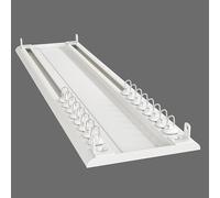Ultra Sottile Doppio Binario Per Tende Invisibile Bastone For Tenda Montaggio A Soffitto Lega Di Alluminio Aste Per Tende 70-600cm(Bianco,120cm/3.9ft)